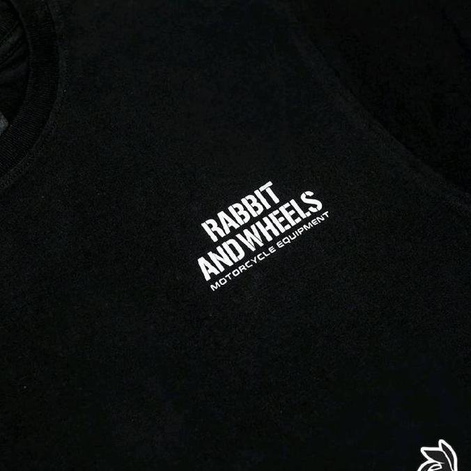 Rabbit And Wheels Tshirt Troop Black Kaos Rider