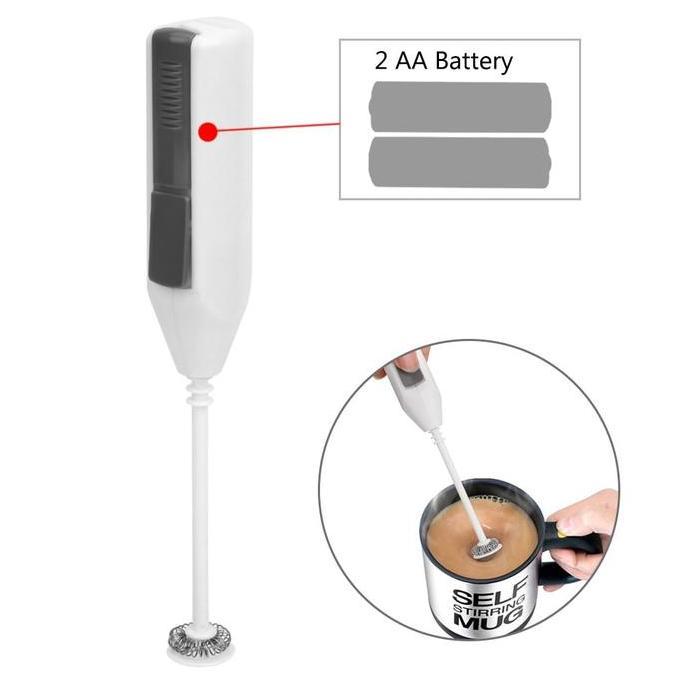 Kit- Pengocok Mixer Mini Telur Kopi Susu Milk Frother Battery Power Barista