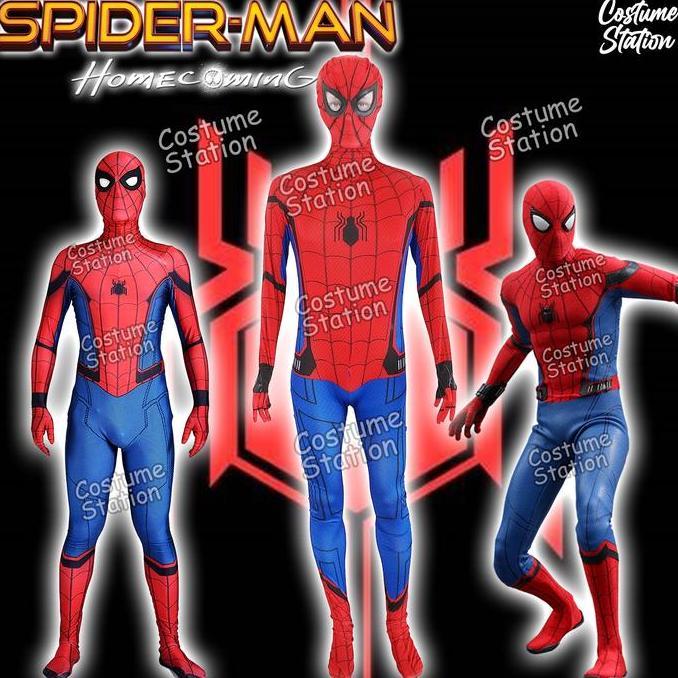 ORIGINAL Kostum Spiderman Homecoming / Costume Superhero Marvel pria dewasa READY STOCK