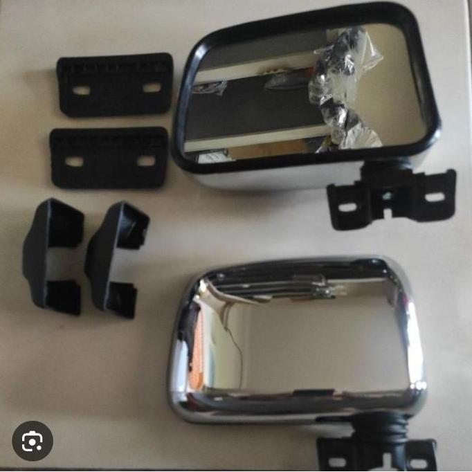 KDC SPION MOBIL CAR KDC AUTO MIRROR BESAR KIJANG KAPSUL SUPER GRAND PANTHER LAMA CHROME 1 SET DENGAN