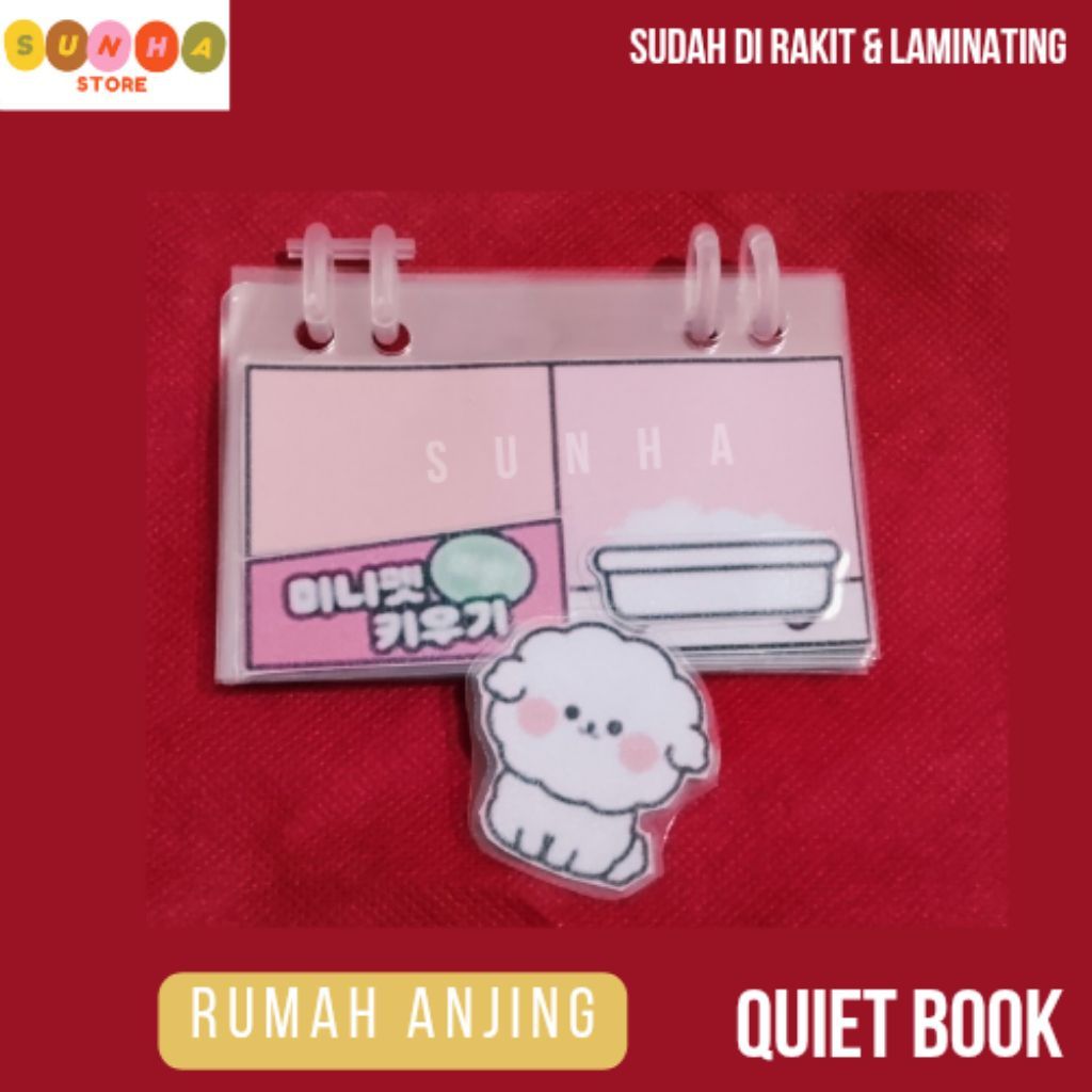 [8] Quiet book rumah anjing / paper doll book rumah anjing / paper doll house rumah anjing