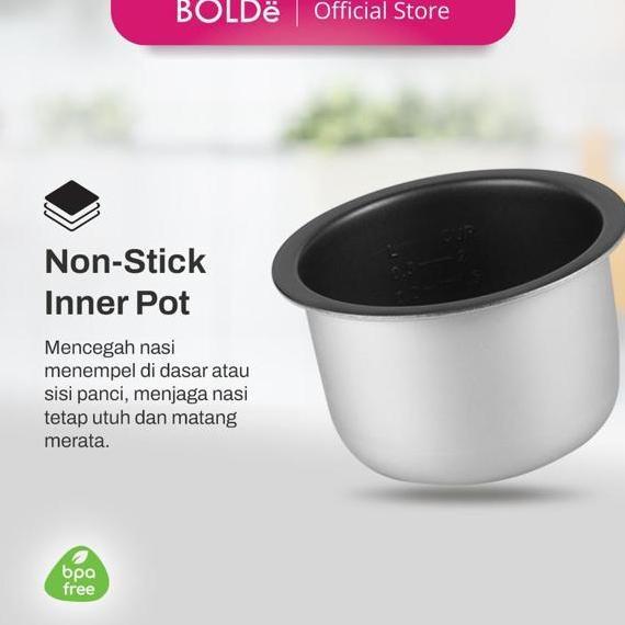 NEW BOLDE SUPER COOK MINI 0.3L RICE COOKER PORTABLE ANTI LENGKET BPA FREE COCOK MPASI ANAK KOS KANTO