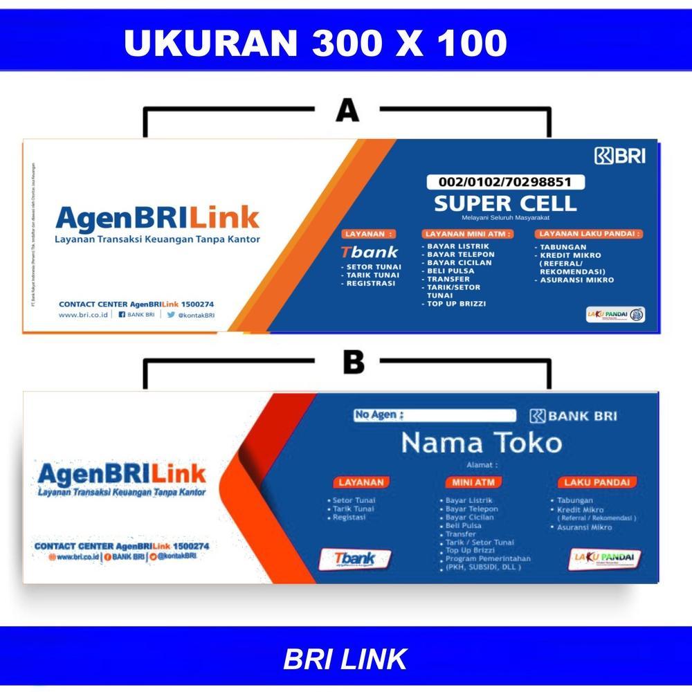 Spanduk Agen Banner BRILink _ 300 x 100 cm