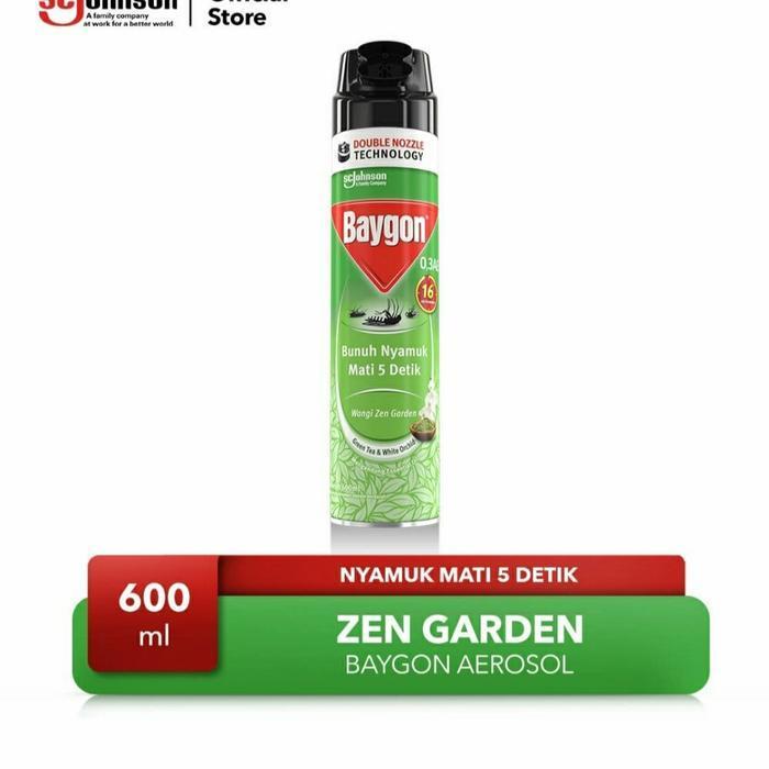 Baygon Aerosol Aroma Zen Garden 600 ml + 75 ml