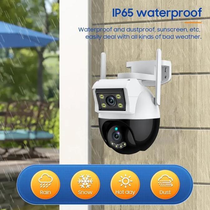CCTV Outdoor EYESEC DUAL LENS IP66 Waterproof IP camera PTZ Wide Angle
