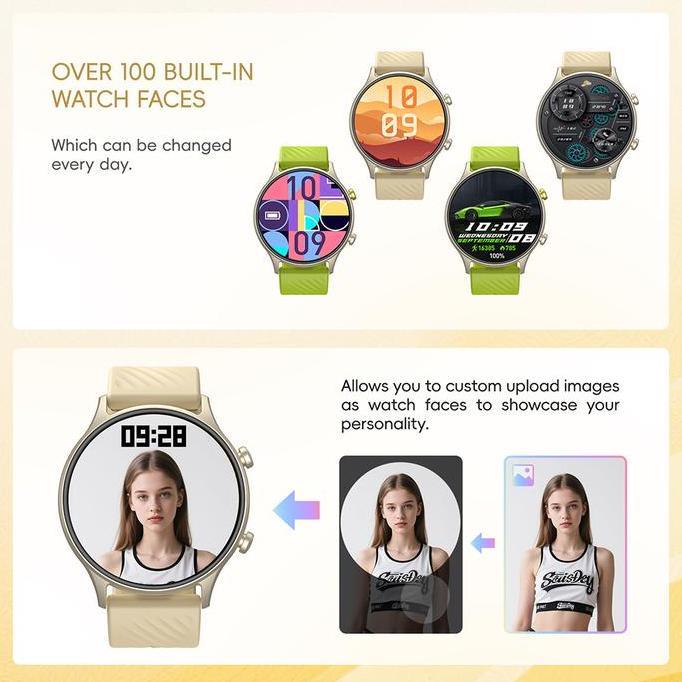 Skmei B53S Smartwatch Layar Melengkung Hd 1.39Inch" Mode Olahraga Mendukung Strava | Wallpaper Kusto