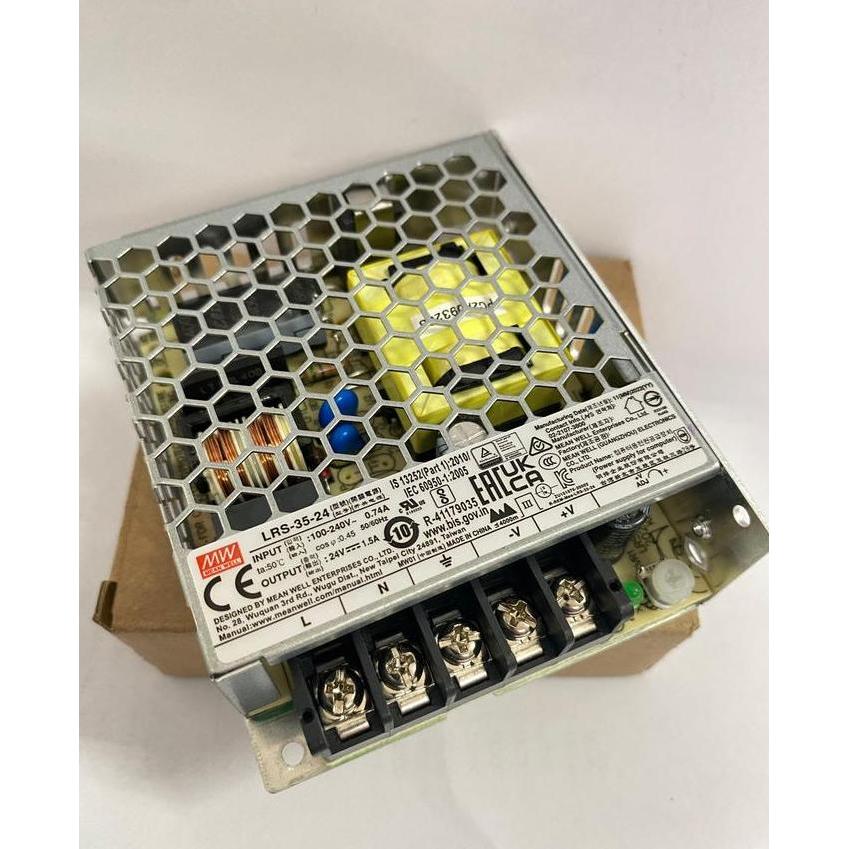 Power Supply Meanwell LRS-35-24 Output 24VDC 1,5A