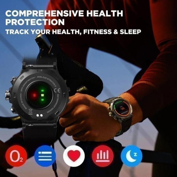 Zeblaze Stratos 2 Gps Smartwatch Amoled Display 5 Atm Waterproof