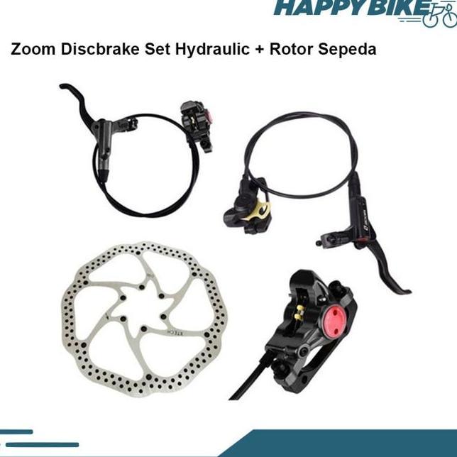Zoom Disc Brake Paket Rem Cakram Hydraulic Sepeda Lipat Mtb Minion Full Set