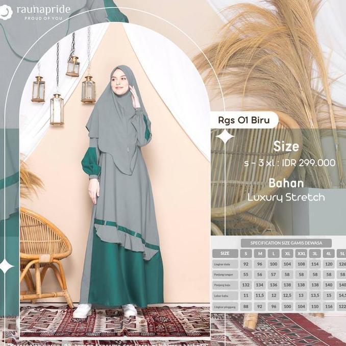 Rauna Gamis Syar'I / Rgs-01 / Fashion Muslim