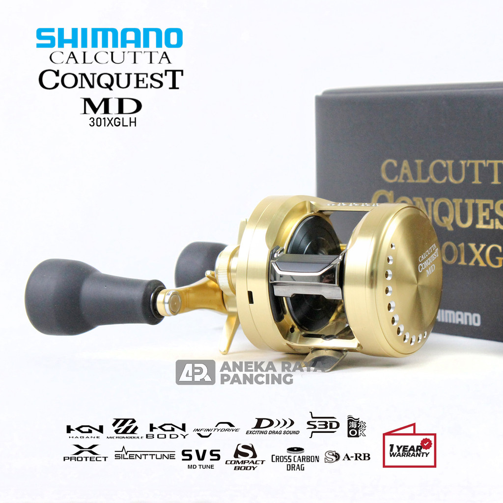 RIL SHIMANO 23 CALCUTTA CONQUEST MD ALL SIZE / Reel Over Head Original Shimano Bergaransi / Ril Jigg
