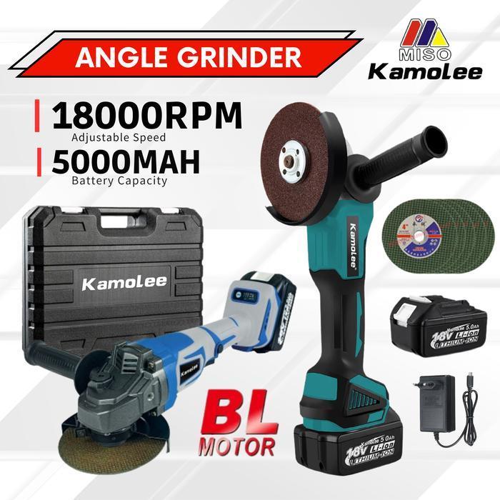 Kamolee-Mesin Gerinda-Cordless Angle Grinder Tanpa Kabel-DGA404/DGA504