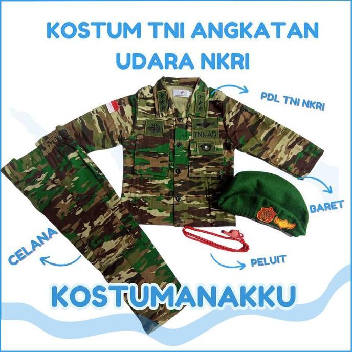 SIAPKIRIM [KOSTUMANAKIMUT] BAJU TNI AD NKRI LORENG TERBARU ANAK-KOSTUM TNI AD LORENG NKRI ANAK-SERAG