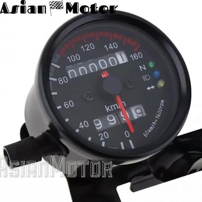 Speedometer Kilometer Led Motor Universal Bulat