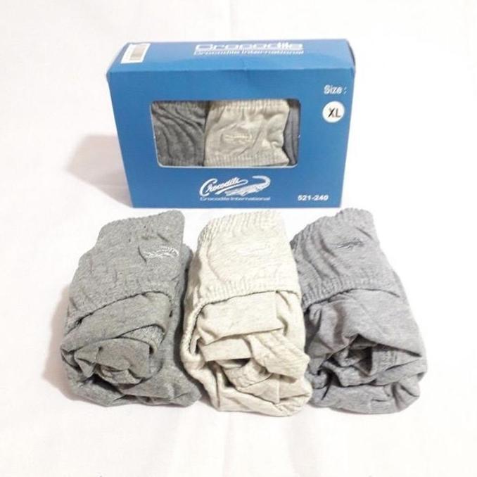Promo Celana  Dalam CROCODILE isi 3p Sempak Crocodile Art 240 Celana Dalam Pria Katun Polos Celana P