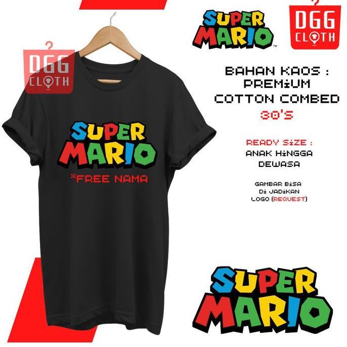 KAOS MARIO BROSS CARTOON ,BAJU MARIO BROSS LUCU TYPE 1