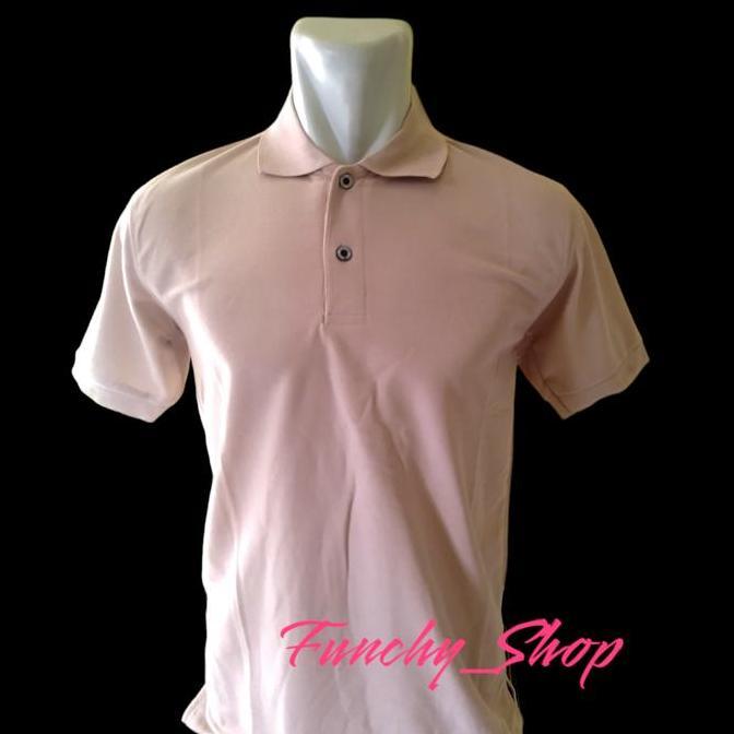 KAOS POLO KERAH COKLAT SUSU CREME POLO SHIRT KREM COKSU