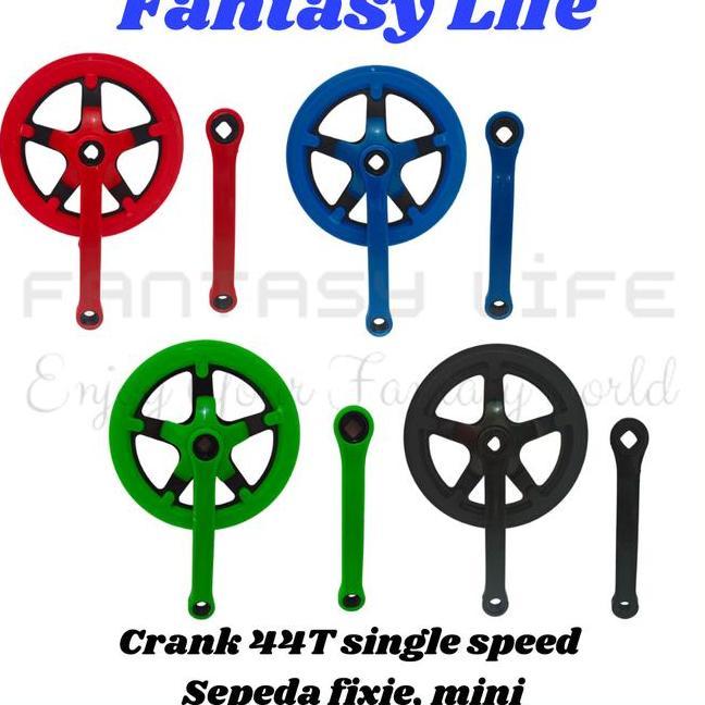 Fantasy Gear Gir Crank Set Depan Sepeda Single Speed 44T Sepeda Fixie Lipat Minion