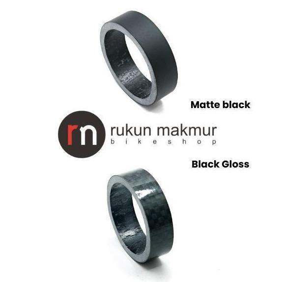 Promo Spacer Washer Carbon 10mm Black 1-1/8 - Spacer Stem Sepeda Balap Road Bike / MTB Mountain Bike