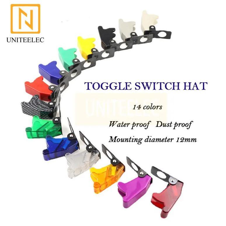 5pcs/lot 12mm Toggle Switch Cover Dustproof Toggle Switch Waterproof Boot Plastic Safety Flip Cover 