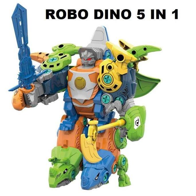 MAINAN ROBOT DINO 5 IN 1 - DIY DINOSAURUS - MERAKIT MAINAN ROBOT DINO KODE 867