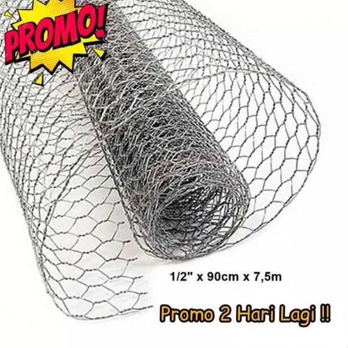 Prayer.Spray - Kawat Ayam Galvanis Hexagonal Chicken Wire Mesh Untuk Kandang & Pagar