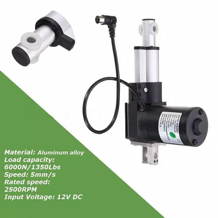 Motorized Linear Actuator Aktuator 100Mm 6000N 12V Motor Dc Original Dan Terpercaya