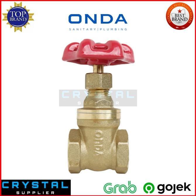 STOP KRAN PUTAR ONDA 3" inch Kuningan / Gate Valve Brass / Keran Air
