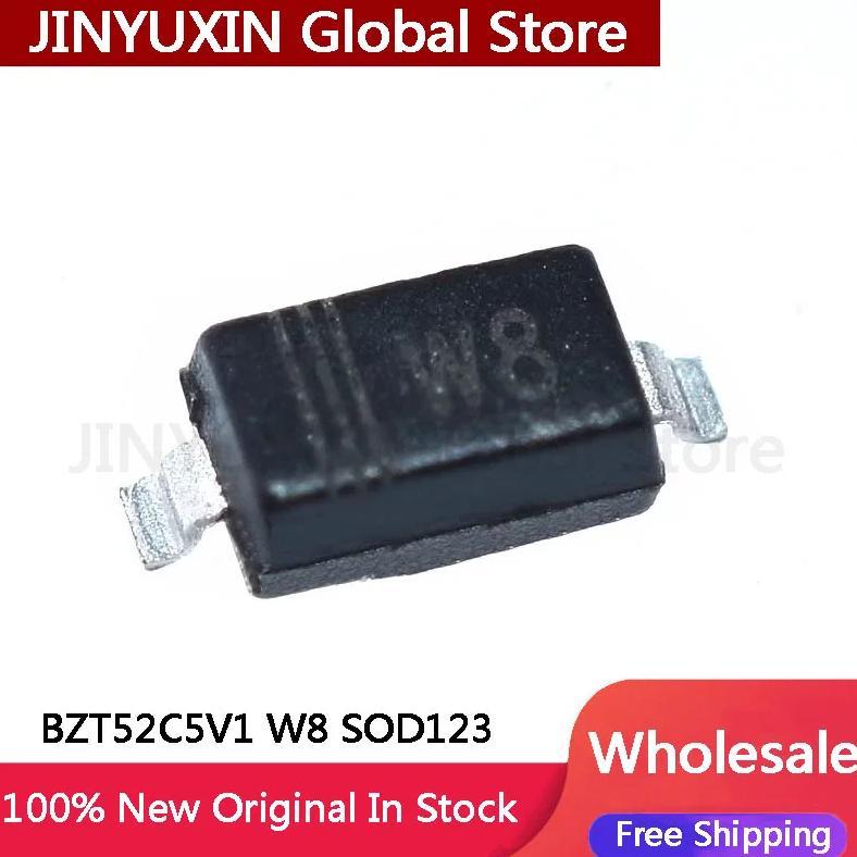 100Pcs BZT52C5V1 W8 SOD123 SMT Zener Diode 5.1V Wholesale