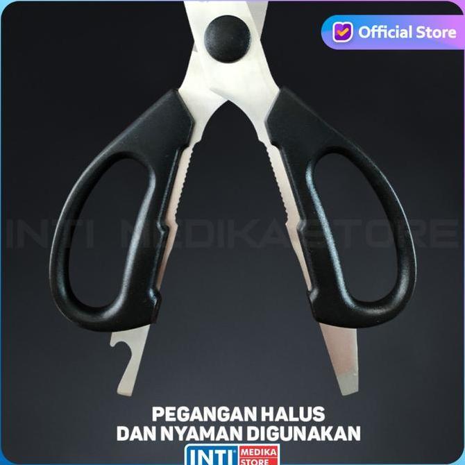 BAGUS - Gunting Dapur MULTIFUNGSI Anti Karat + PEMBUKA Tutup Botol | YAMAZAKI Kitchen Ware Stainless