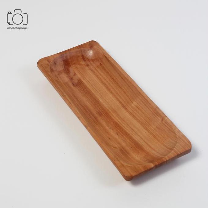 Bestone- Piring Sushi Kayu / Piring Kayu Persegi Panjang / Sushi Plate