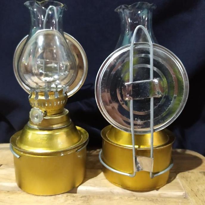 lampu teplok kaca - lampu sumbu minyak tanah - lampu jaman old