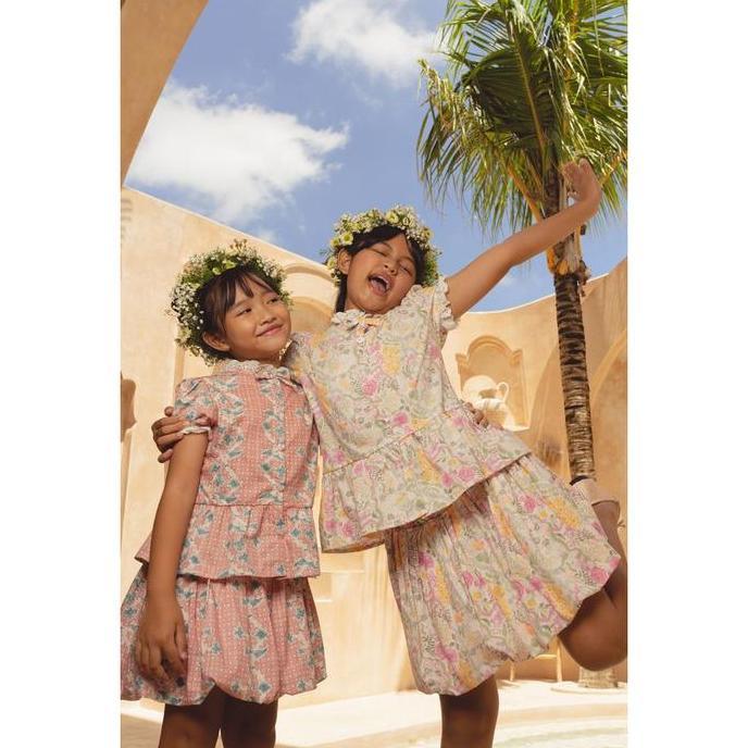 Bohopanna Baju Batik Anak Perempuan - Arum Batik Top & Arum Batik Skort celana anak baju salur anak 