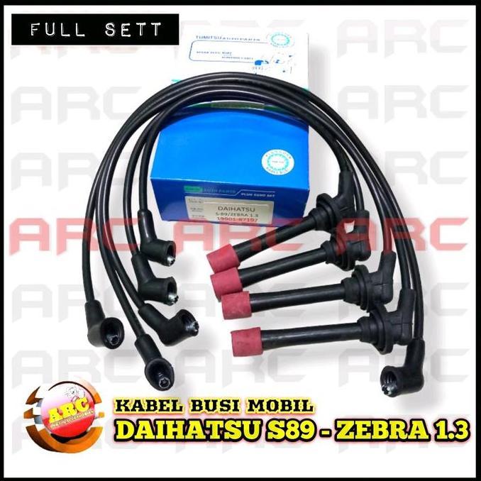 Promo Kabel Busi Mobil Zebra S89 1.3 Type Mitsubishi - 5 Set Kabel Busi & 1 Set Kabel Coil Hitam - M