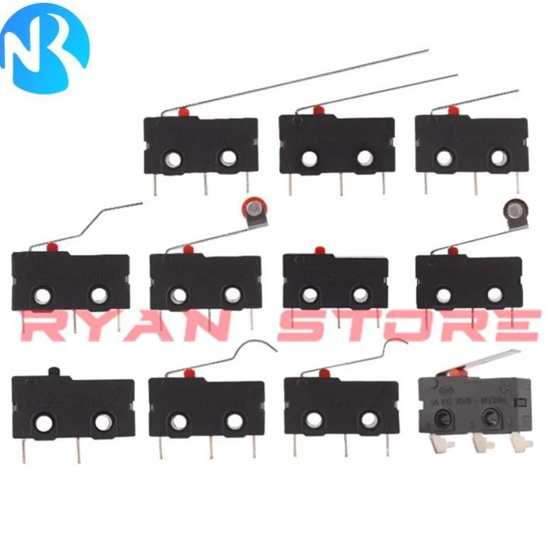5PCS 100% New KW11 Micro Roller Lever Arm Normally Open Close Limit Switch 2Pin 3Pin 5A  125V 250V K