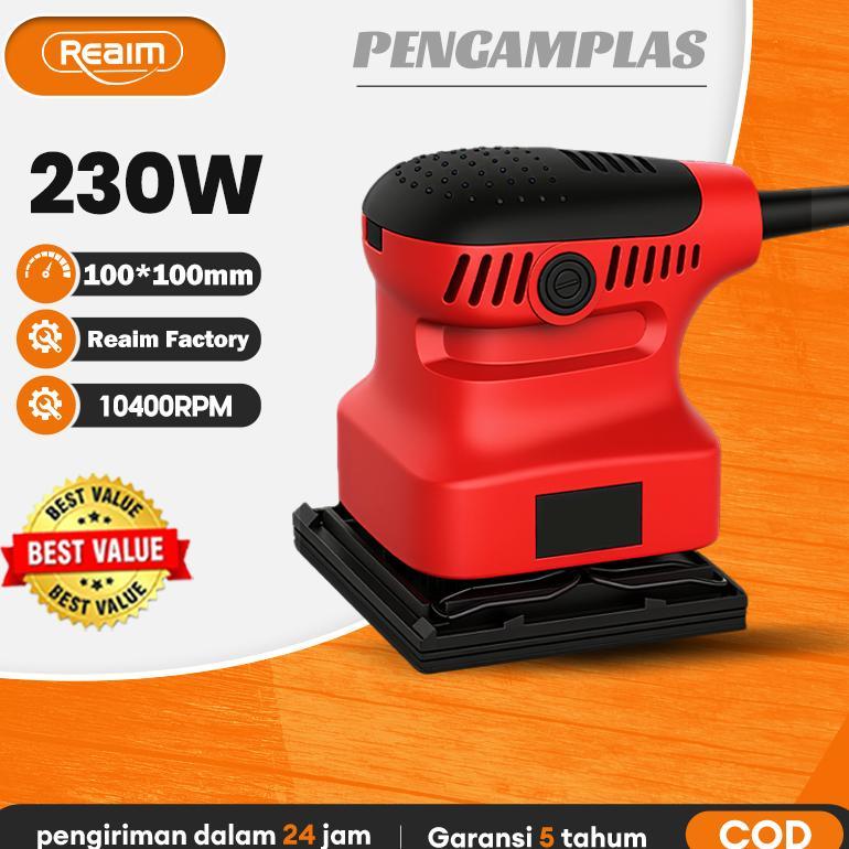 Reaim Alat Amplas Tembok Mesin Amplas Kayu Elektrik Sander Amplas Listrik Electric Sander