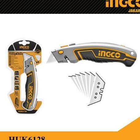 Cutter Serbaguna Cutter Utility Knife Ingco Huk6128