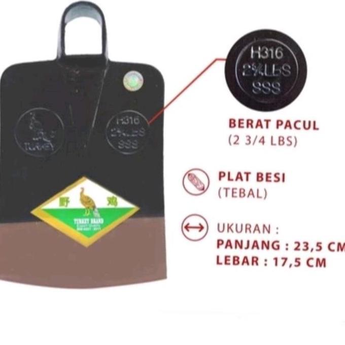 pacul/ cangkul cap ayam turkey/ayam jago baja asli