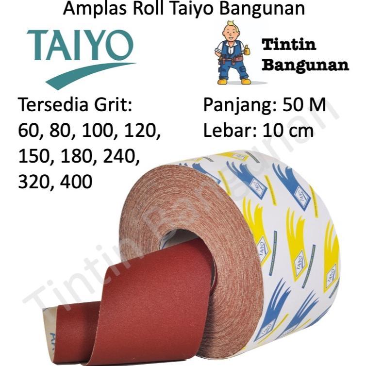 Amplas Ampelas TAIYO Bangunan Rol Amplas Roll 50 meter Grit Beraneka Hamplas Roll Amplas Gulungan ke