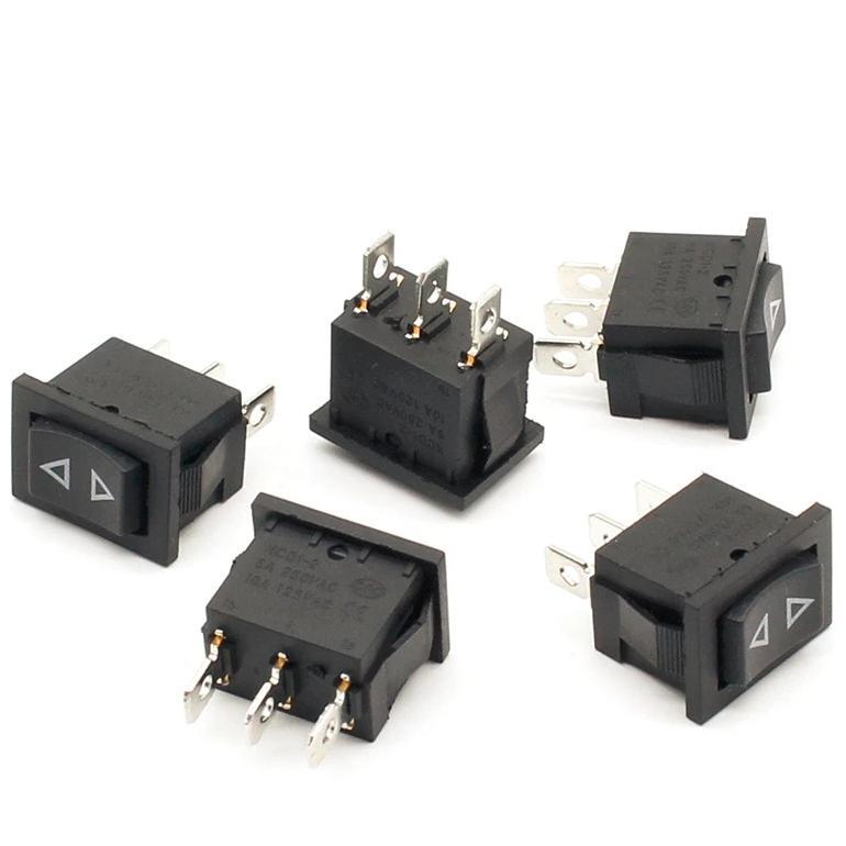 5pcs Rocker switch Momentary (ON)-OFF-(ON) 3pins