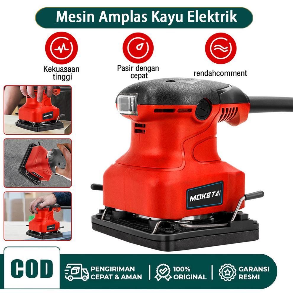 MOKETA Alat Amplas Tembok Mesin Amplas Kayu Elektrik 220W Sander Amplas Listrik Electric Sander 1350