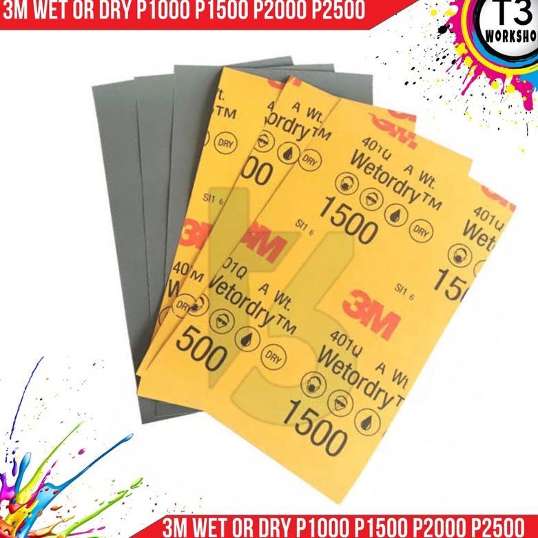amplas wet or dry 3M 50lembar P1000 P1500 P2000 P2500