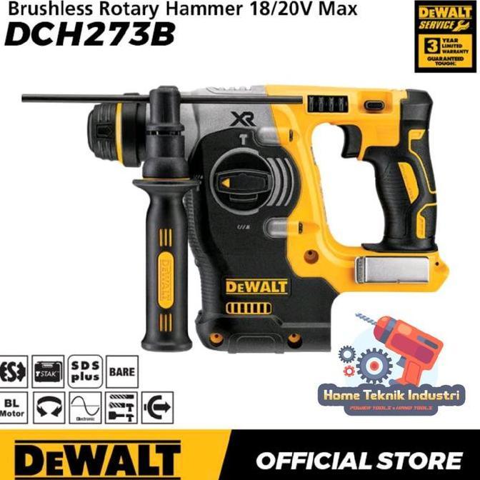 DEWALT DCH273B MESIN BOR TEMBOK BETON BATERAI CORDLESS BRUSHLESS ROTARY HAMMER DRILL 2.1JOULE 3 MODE