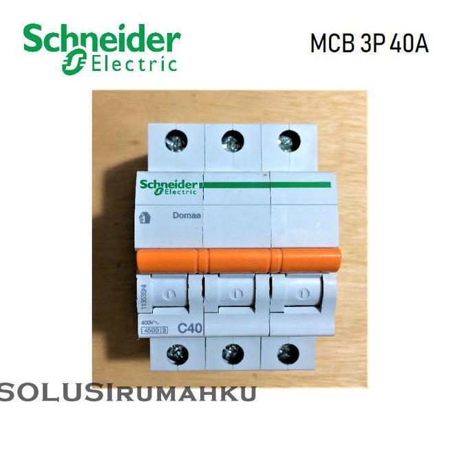 NEW MCB 3 PHASE SCHNEIDER 40A / SIKRING 3 PAS 40 AMPERE / MCB 3P 40 A