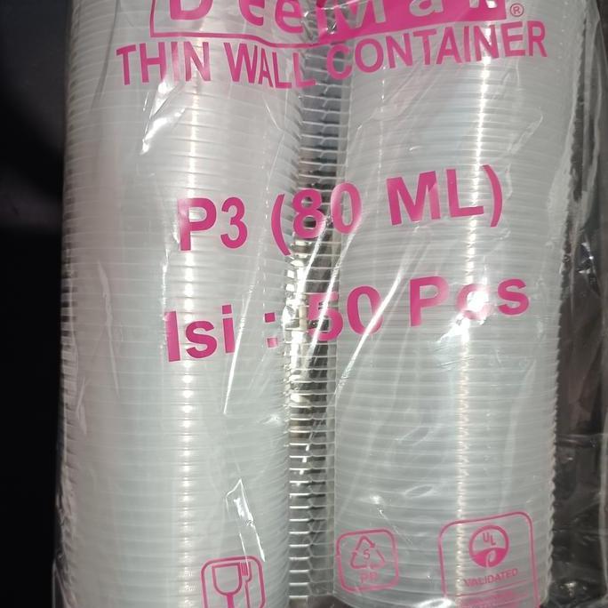 Bestone- isi 50 pcs thinwall DM sauce /puding cup 50ml/ cup sambel / cup puding