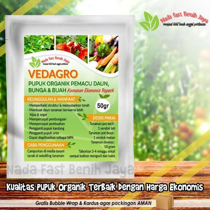 Pupuk Organik Vedagro pemacu daun sayuran Bunga dan Buah kemasan ekonomis
