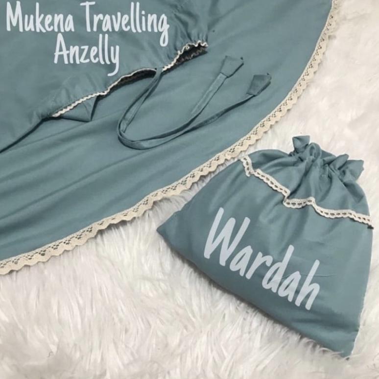 Grosir [Termurah] Mukena Traveling Tas Serut Katun Mikro Premium Dewasa Renda Rajut Grosir