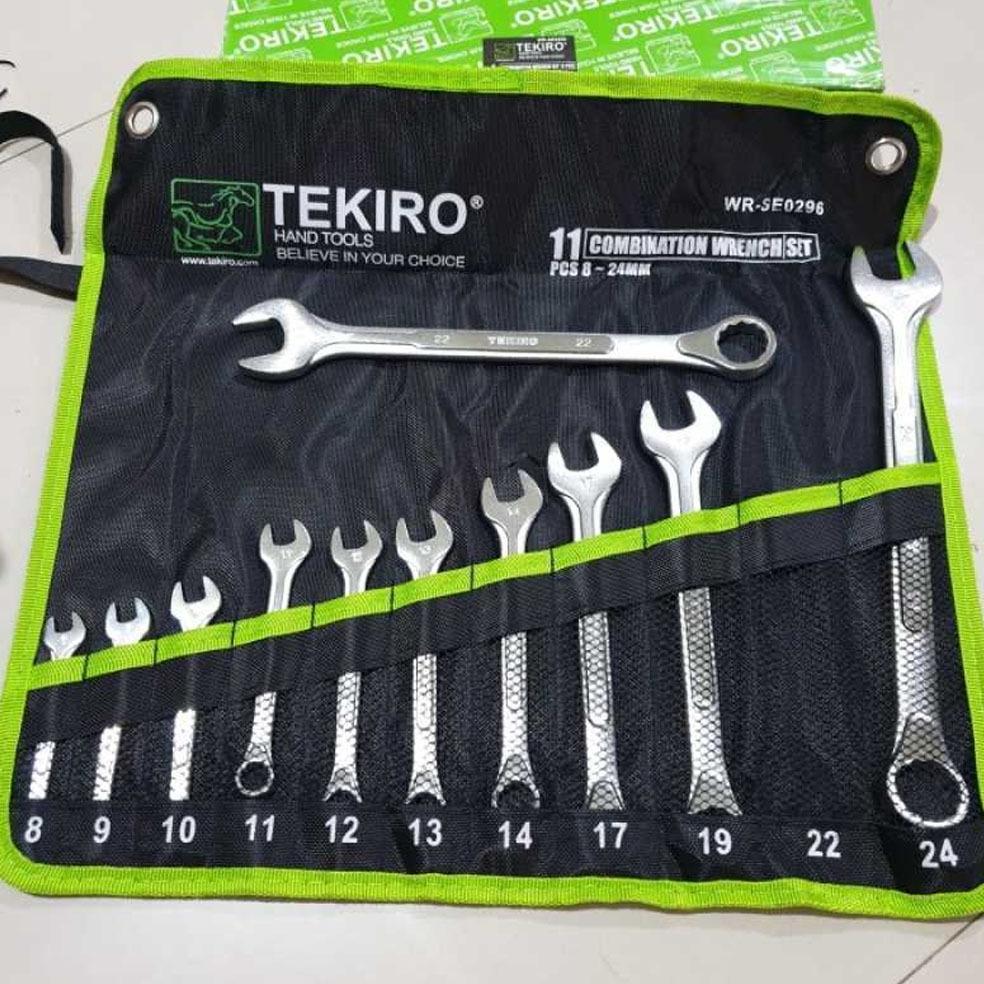 ORIGINAL Kunci Ring Pas Set Tekiro 11 Pcs 8-24mm - Tekiro Kunci Ring Pas