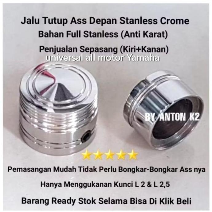 Promo JALU AS RODA DEPAN/TUTUP AS BAUT AS RODA DEPAN STANLESS MOTOR NMAX/AEROX/MIO/LEXI/FREEGO/FAZZI