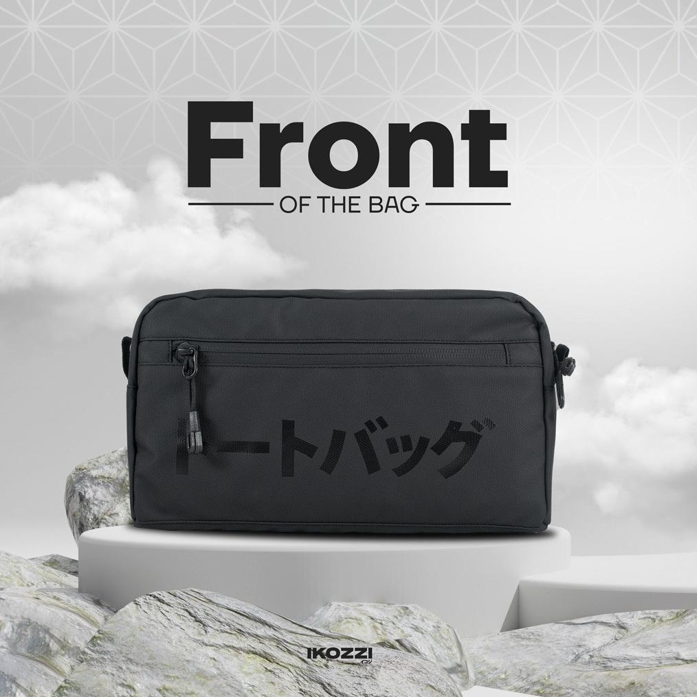 TERBARU Ikozzi Tas Pria Comfy Handbag Pria Pouch Bag Cowok Tas Selempang & Genggam Clutch Bag Hitam 